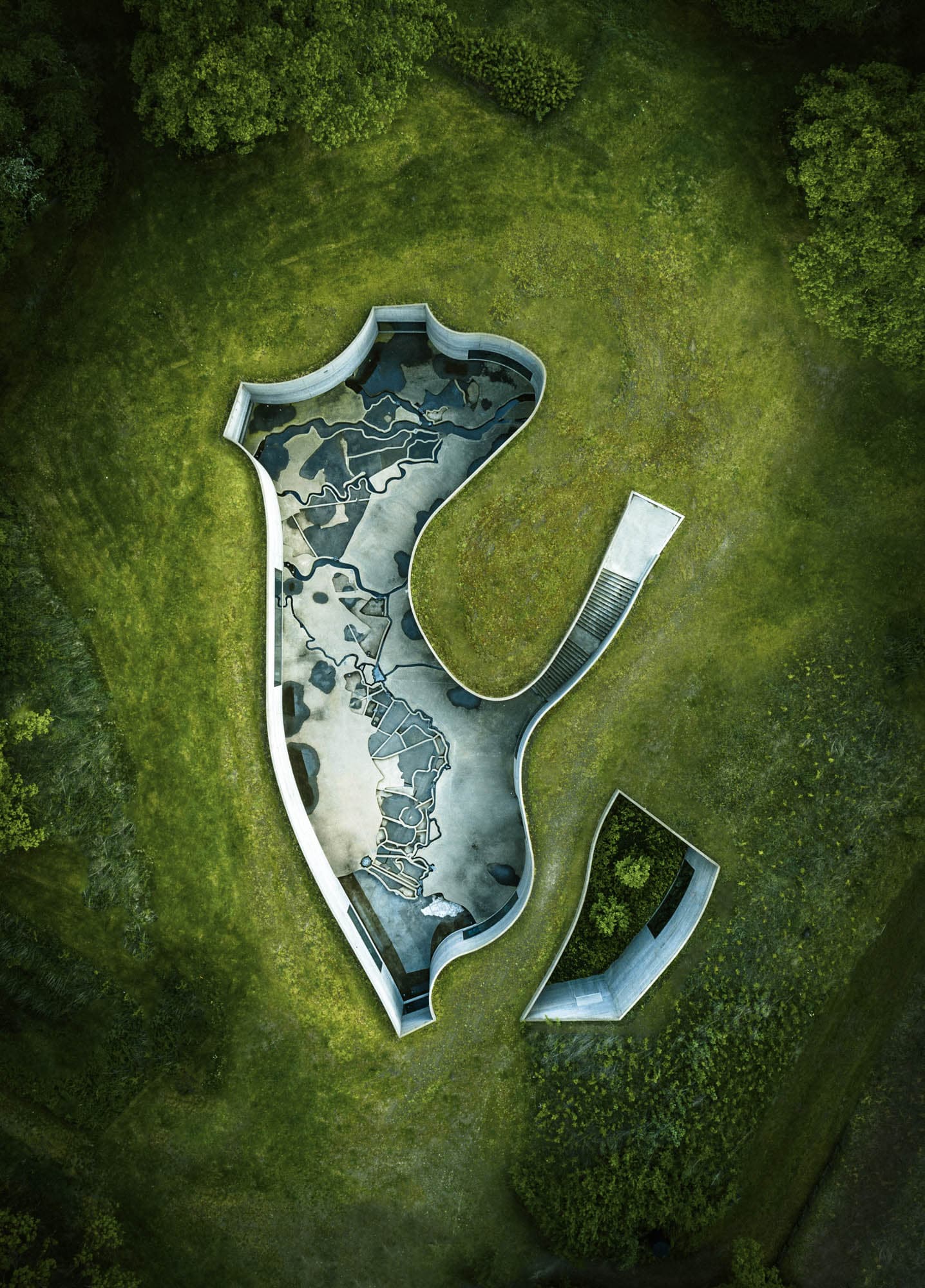 Drone opname door Ungraded een museum