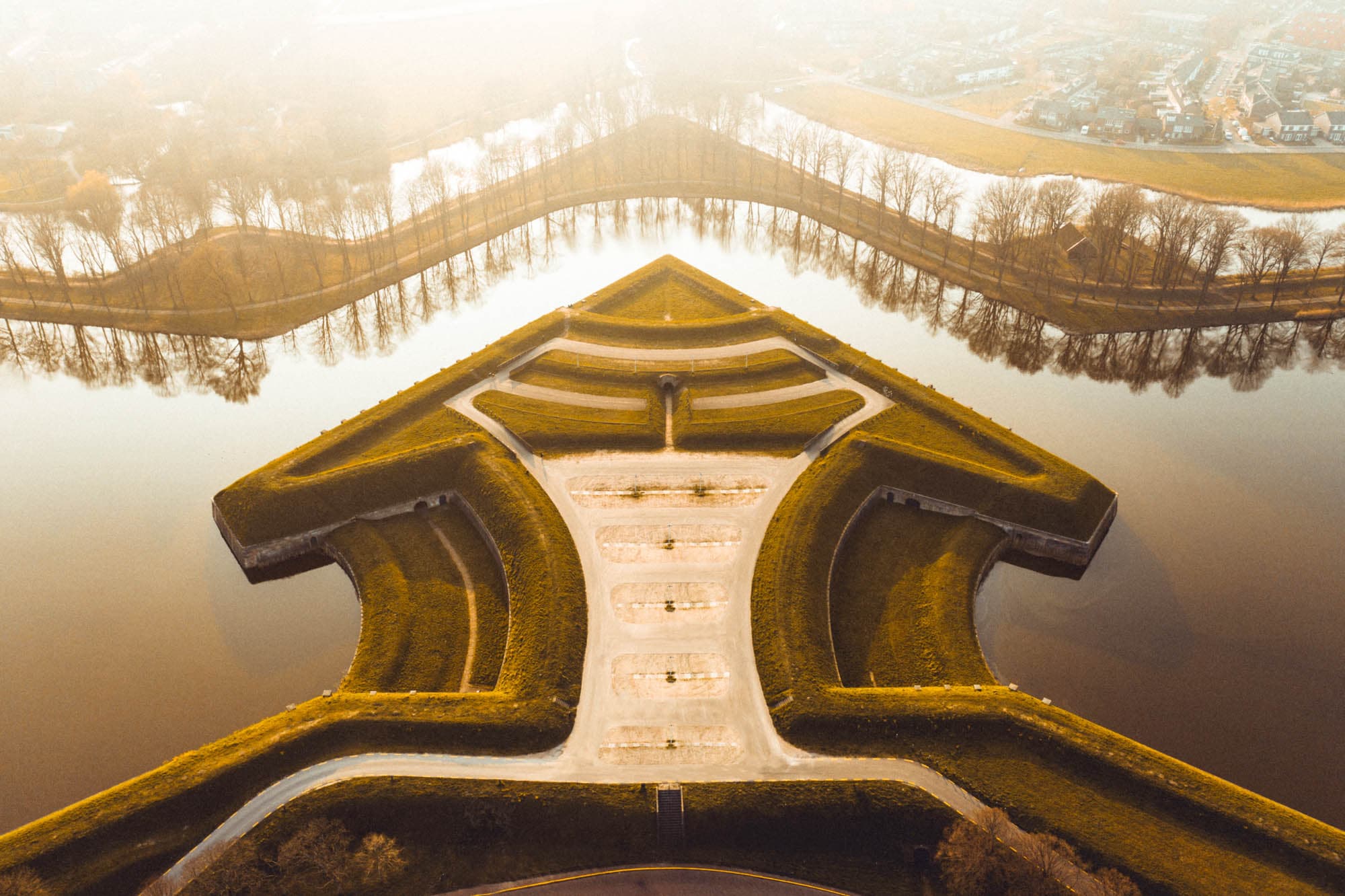Drone opname door Ungraded van Nederlandse landschappen